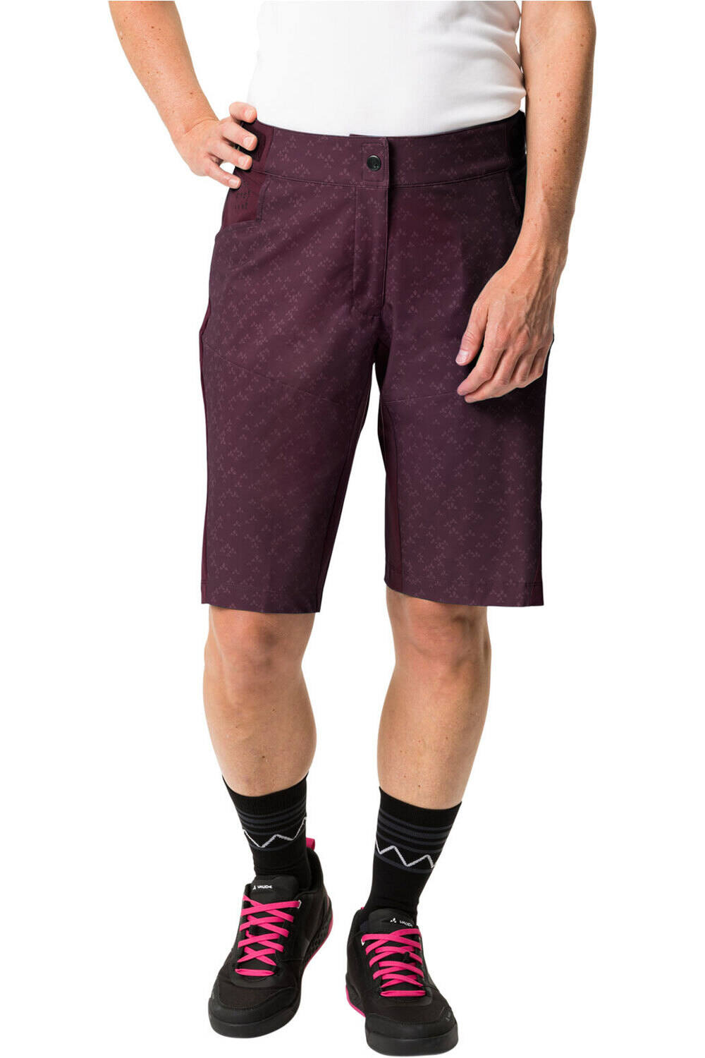 Vaude culotte corto mujer Women's Ledro Print Shorts vista frontal