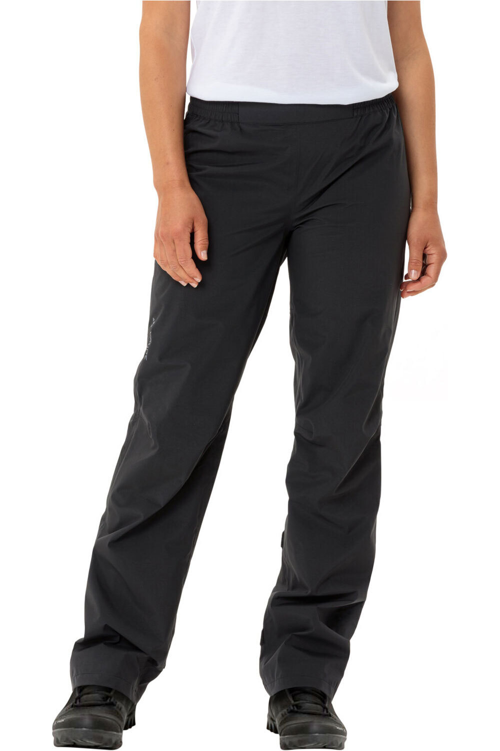 Vaude pantalón largo ciclismo mujer Women's Yaras Rain Pants IV vista frontal