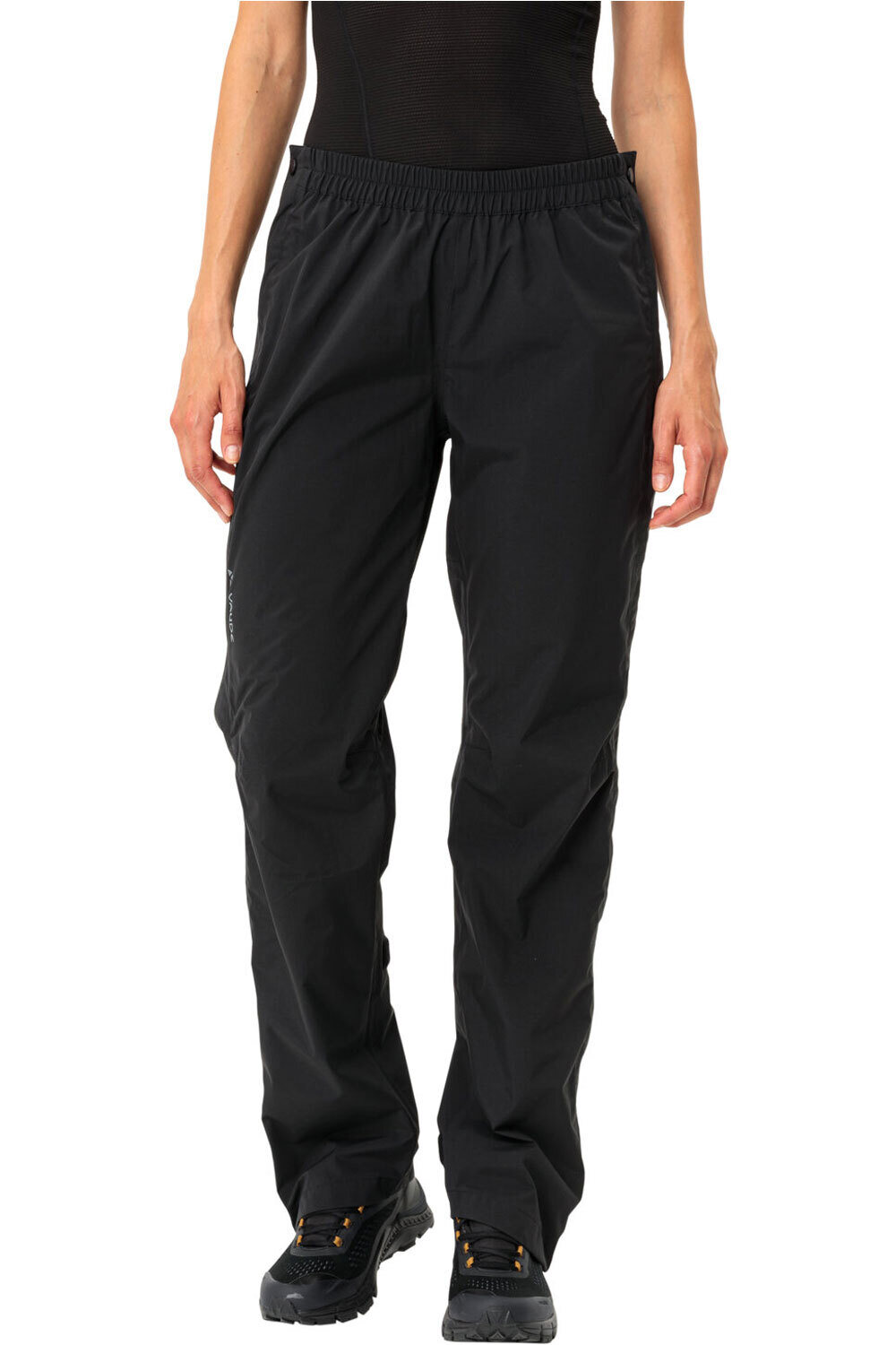 Vaude pantalón largo ciclismo mujer Women's Yaras Rain Zip Pants IV vista frontal