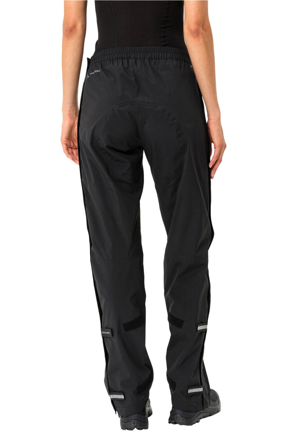 Vaude pantalón largo ciclismo mujer Women's Yaras Rain Zip Pants IV vista trasera