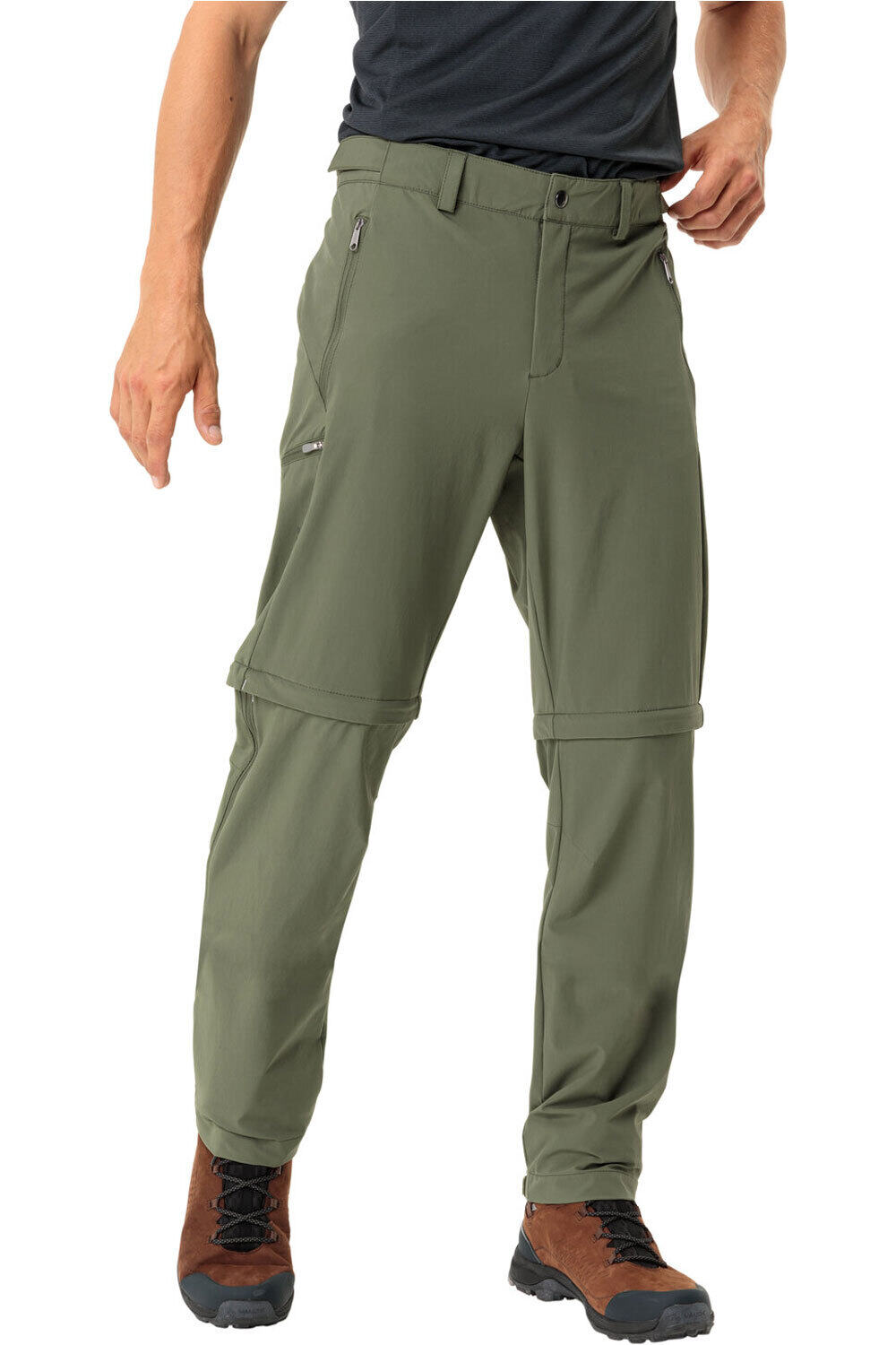 Vaude pantalón montaña hombre Men's Farley Stretch T-Zip Pants III vista frontal