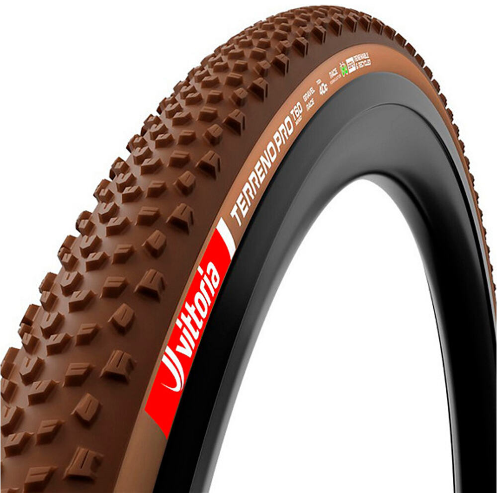 Vittoria cubiertas bicicleta paseo Tire Gravel TerrenoProT60 45-622/700x45c vista frontal