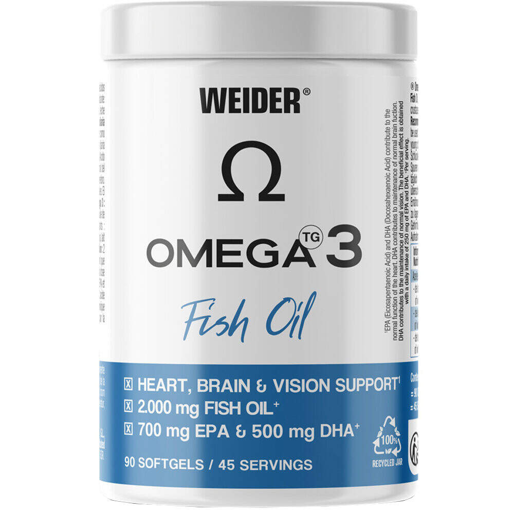 Weider complementos nutricionales WEIDER Omega 3  90 Softgel vista frontal