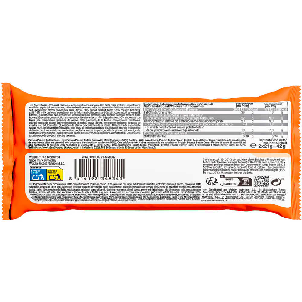 Weider Cookies Prot. peanut Butter Cups 01