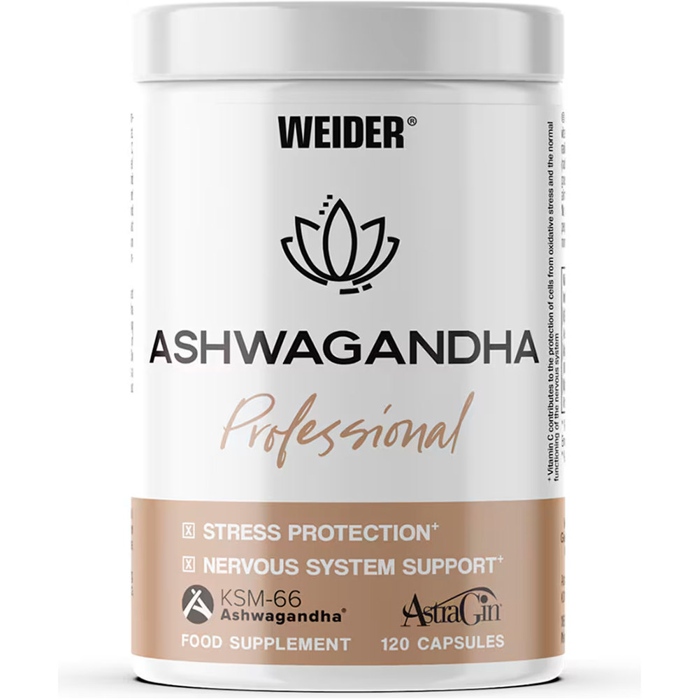 Weider Vitaminas Y Minerales Ashwagandha Professional vista frontal