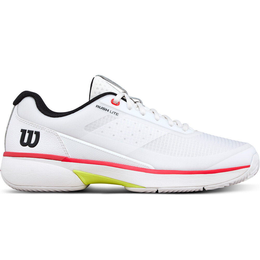 Wilson Zapatillas Padel Hombre RUSH LITE 5 CLAY White lateral exterior