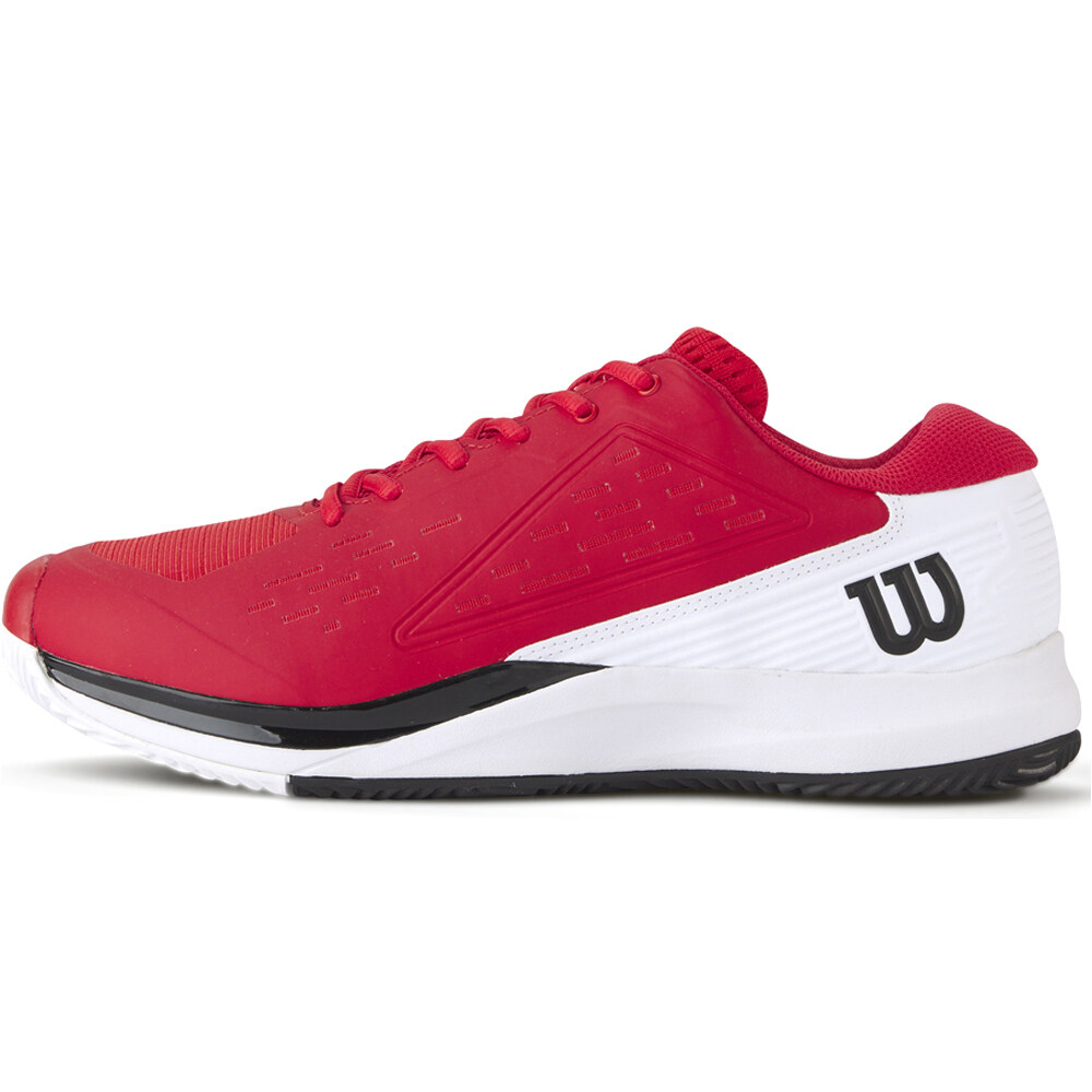 Wilson Zapatillas Tenis Hombre RUSH PRO ACE CLAY Rd/Wh lateral exterior