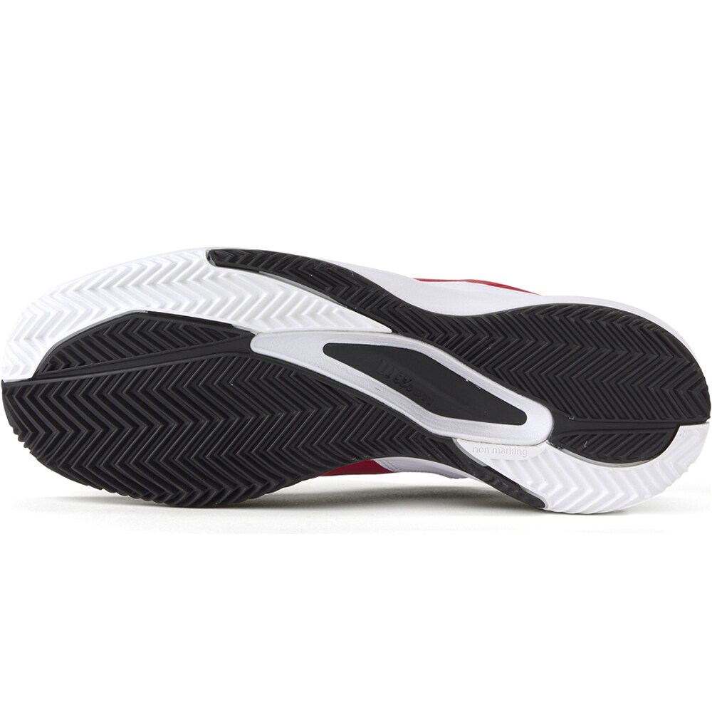 Wilson Zapatillas Tenis Hombre RUSH PRO ACE CLAY Rd/Wh vista superior