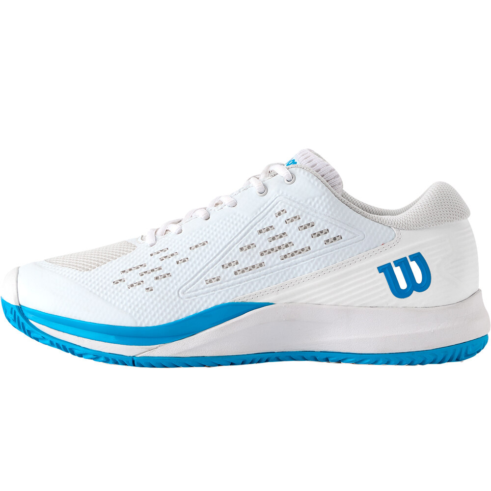 Wilson Zapatillas Tenis Hombre RUSH PRO ACE OZ Wh/Wh/Ato lateral exterior