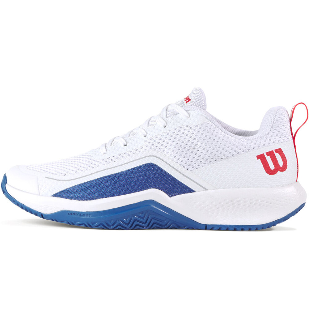 Wilson Zapatillas Tenis Hombre RUSH PRO LITE Wh/D V Blue lateral exterior